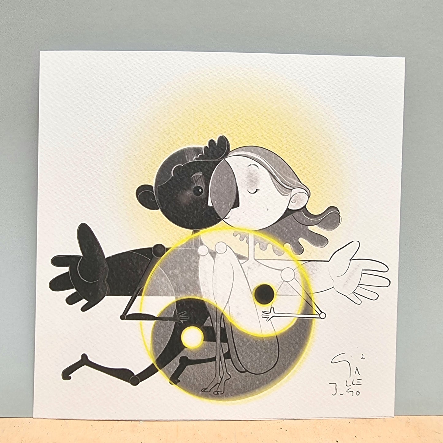 cuadradito  Yin yang lovers