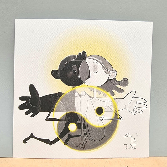 cuadradito Yin yang lovers