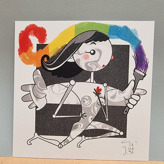 cuadradito Chica arcoíris