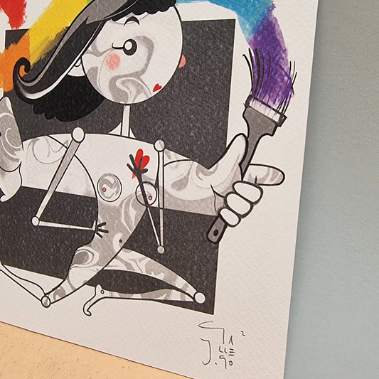 cuadradito Chica arcoíris