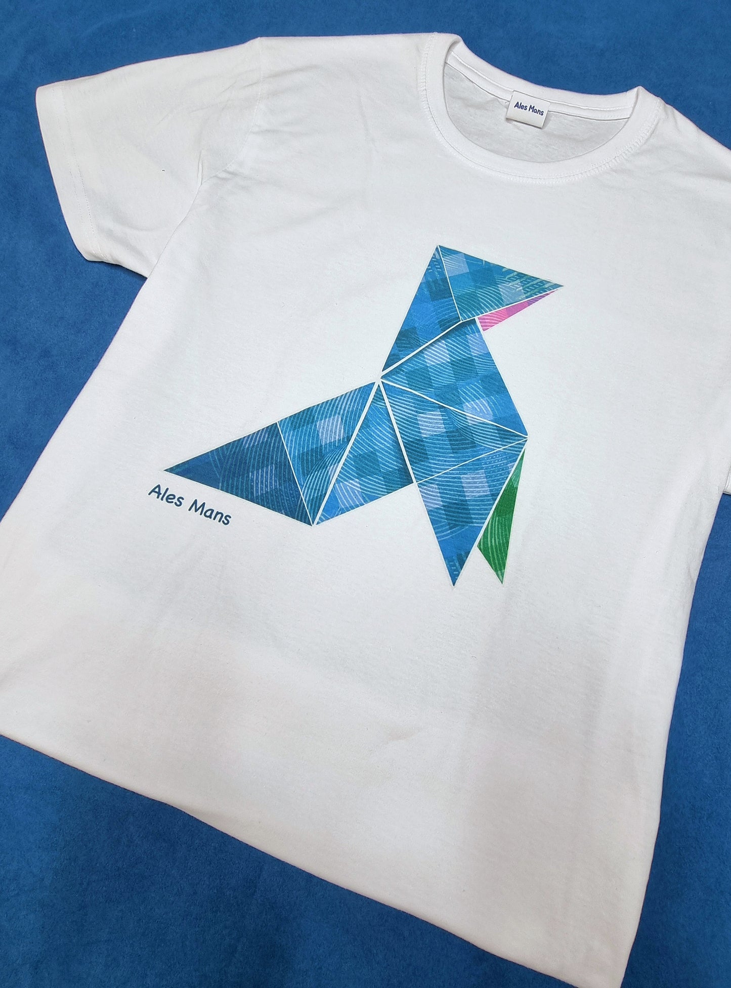 Camiseta unisex Pajarita turquesa