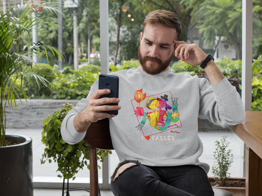 Sudadera I LOVE FALLES gris