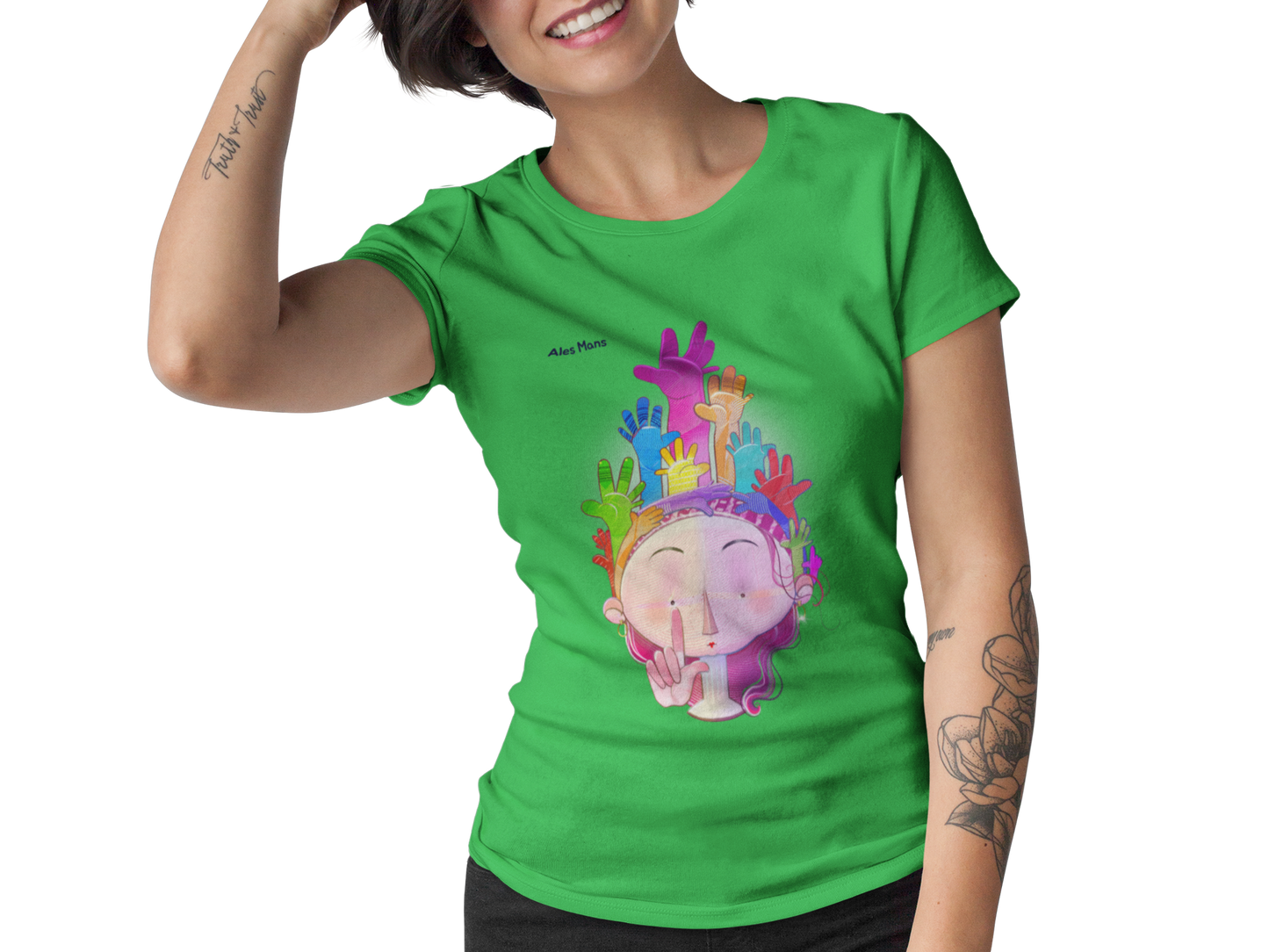 Camiseta Manos arriba chica