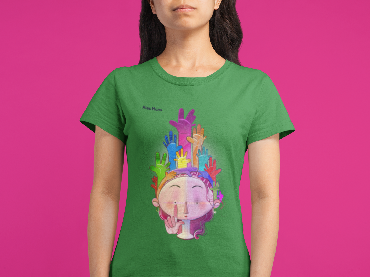 Camiseta Manos arriba chica