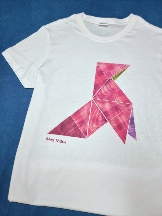 Camiseta infantil  Pajarita magenta