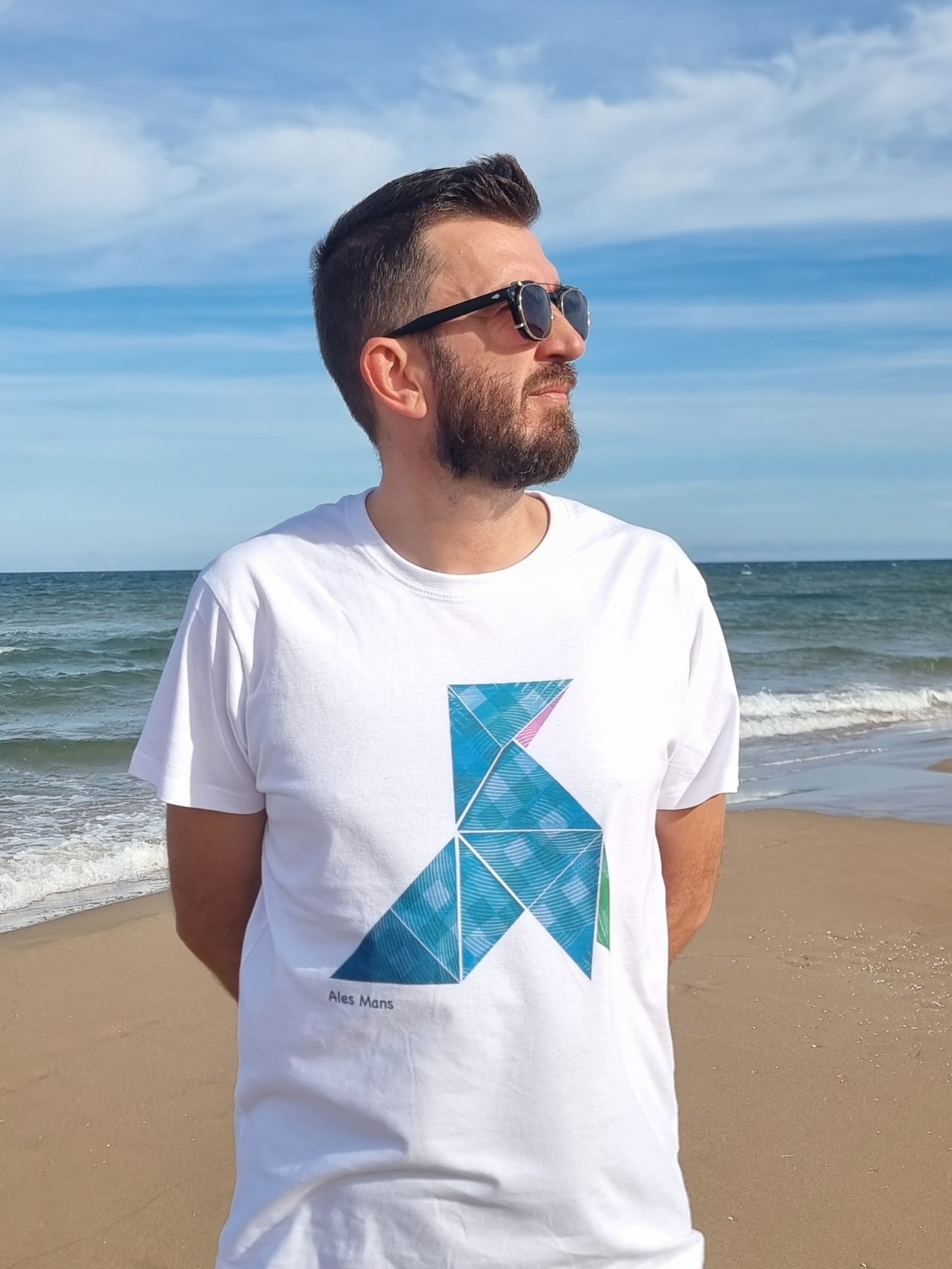 Camiseta unisex Pajarita turquesa