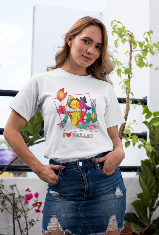 Camiseta I love falles unisex