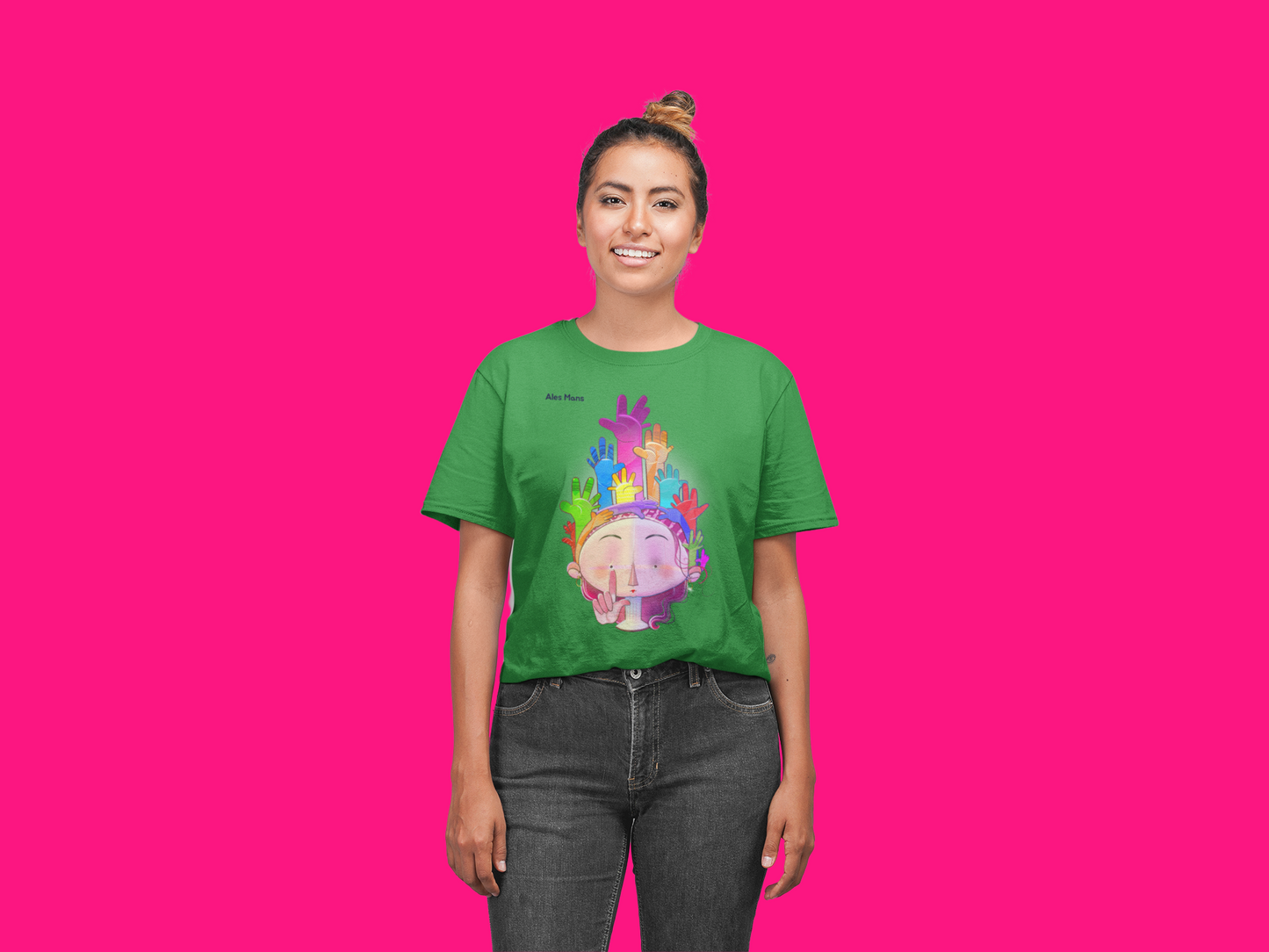 Camiseta Manos arriba unisex